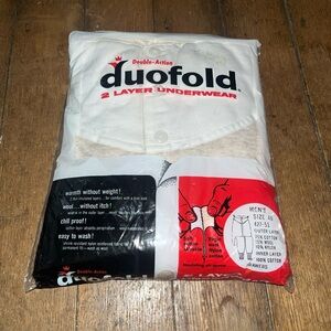 Vintage Duofold Men's Thermal Underwear Pants Base Layer Tan Brown White Sz 46